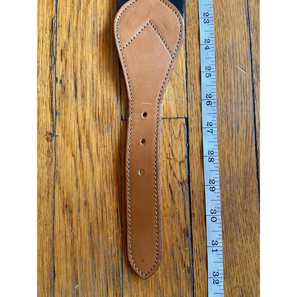 GAP Wide Black Stretch Waist Belt w/Leather Trim sz M - Picture 11 of 12